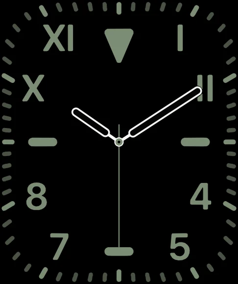 California watch face in sage